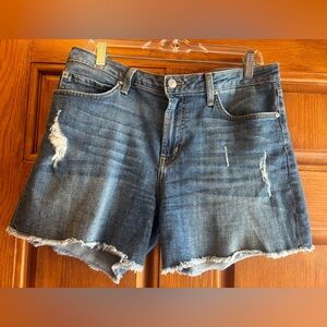 Just Black Distressed Jean Shorts Frayed Hem